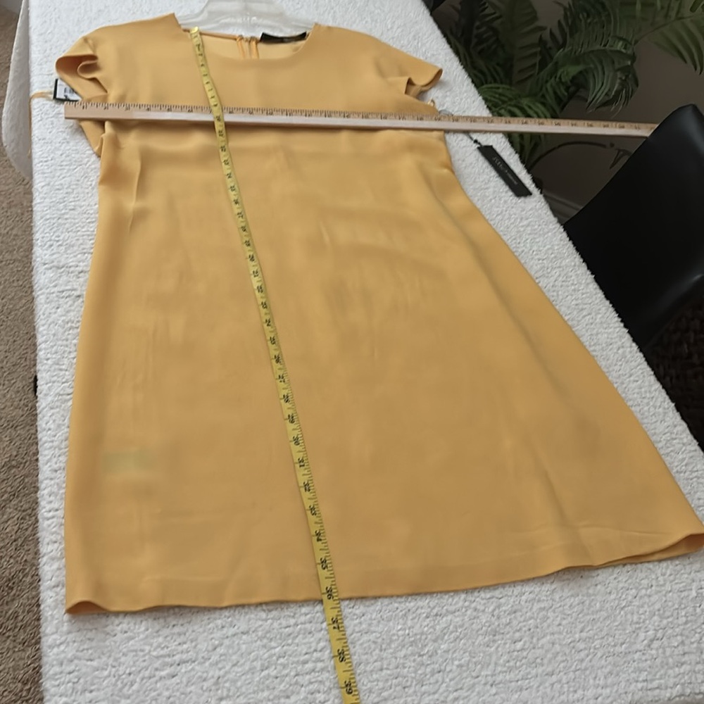 Francisco Costa For Calvin Klein Mustard Yellow Dress- SIZE 10 - Picture 14 of 17